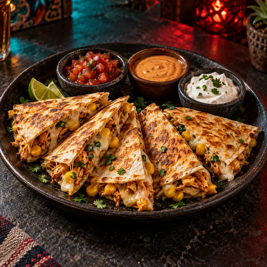 Quesadilla Tinga de Pollo 🌶